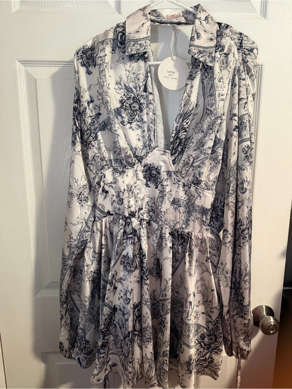 Luxxel Black & White Floral Mini Dress